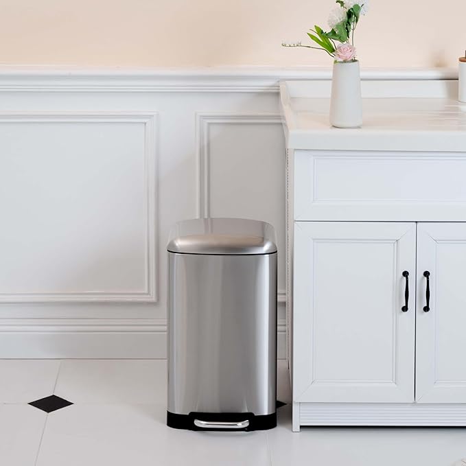 Amazon Basics Rectangular Small Trash Can - Image 6
