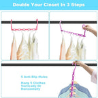 DUCOO 10 PCS Space Saving Hangers, 5-Hole Magic Hangers - Image 5