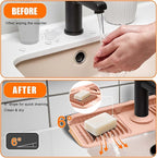 Pink Button Style Faucet Drip Catcher – Silicone Faucet Mat - Image 3