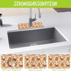 Chrismas Sink Splash Guard Faucet Mat Christmas Absorbent Fast Drying Mat Sink - Image 5