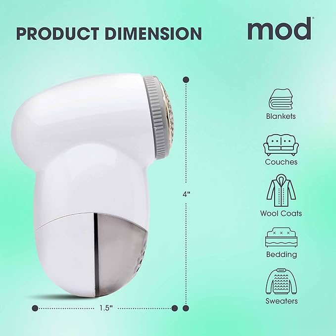 MOD 2 Pack Portable Fabric Shaver and Lint Remover, Reusable Pet Hair Remover - Image 6
