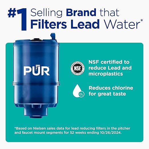 PUR Plus Vertical Faucet-Mount Water Filtration System, Lead-Reducing Filter - Image 4