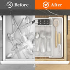 Lifewit Silverware Drawer Organizer, Expandable Utensil Tray - Image 5