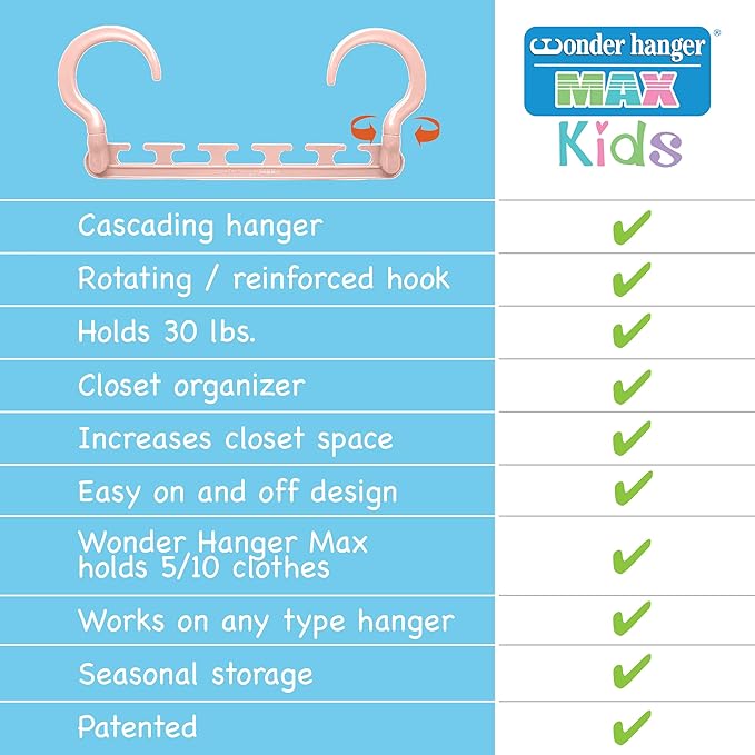 Wonder Hanger Max 10-Pack Space Saving Hangers, Reinforced Hooks Swivels 360° - Image 4