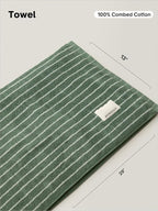 WENSHUO Frosted Pines-Striped Pure Cotton Hand Towel, 100% Combed Cotton - Image 2