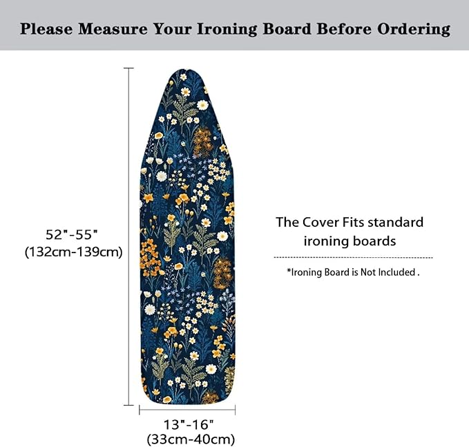 Retro Floral Print Ironing Board Cover Home Decor Accessories Iron Board Pad - Image 6