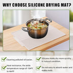 Dish Drying Mat for Kitchen Counter, Silicone Large Dish Drying Pad, Easy Clean - Image 5