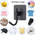 VAEHOLD 4 Pack Wall Hooks, Heavy Duty Sticky Holder Waterproof Aluminum Towel - Image 7