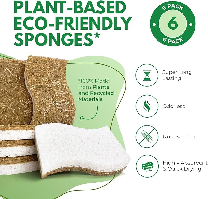 Biodegradable Natural Kitchen Sponge - Image 3