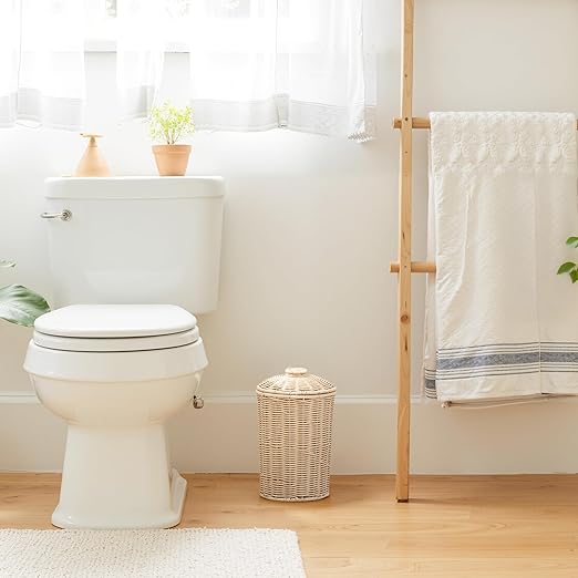 GRANNY SAYS Wicker Small Bathroom Trash Can - Image 2