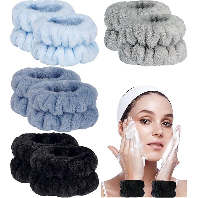 8pcs Wrist Bands for Washing Face, Absorbent Face Washing Wristbands, by Taocar