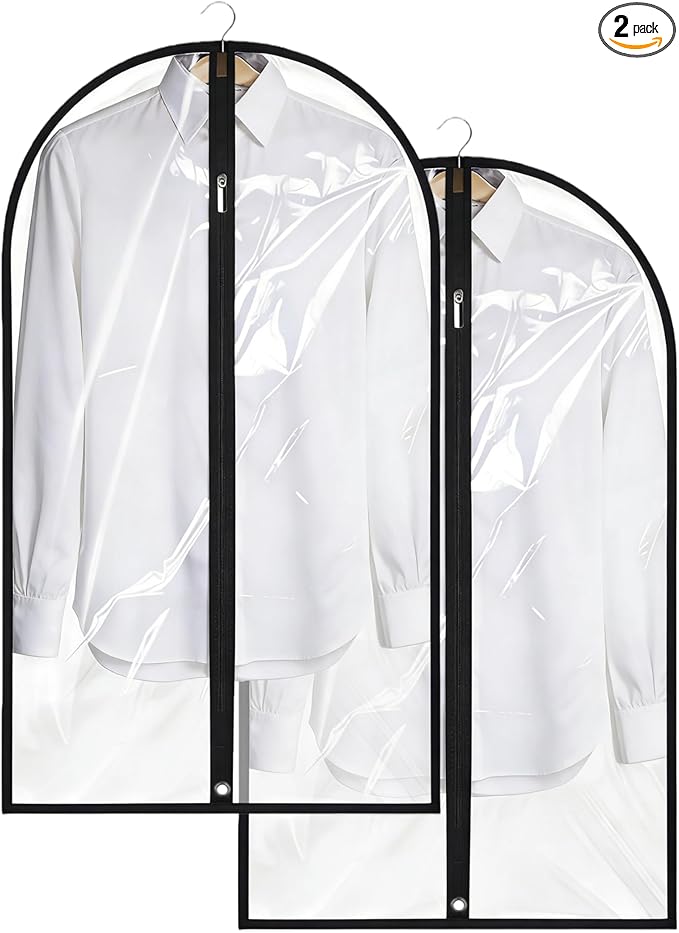 Garment Bags for Hanging Clothes, Dress Bags for Gowns Long, 2 Pack by LXLOVESMEggRings