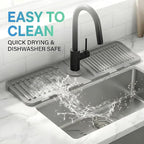 Silicone Faucet Mat for Kitchen Sink Splash Guard, 2-Piece Set – Each – 5° - Image 5