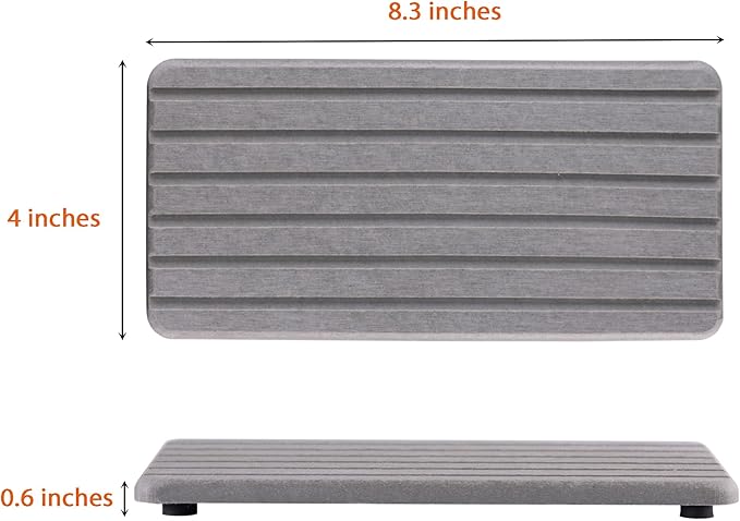 2 PCS Water Absorbent diatomite Coasters, 8.3" x 4" Water Absorbing Stone Tray - Image 7