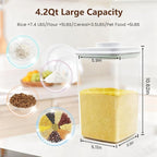 4 Pcs Large Pop Airtight Food Storage Containers Set - Image 3