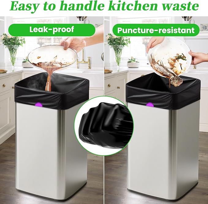 Trash Bags 15 Gallon Tall Kitchen Drawstring Garbage Bags, Fit 13-15 Gal Bins - Image 5