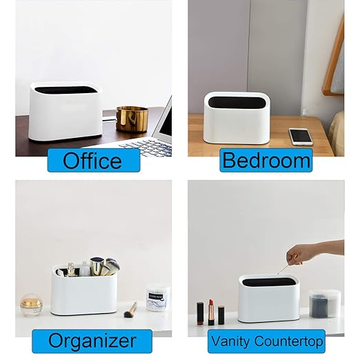SUBEKYU 0.4 Gal Mini Countertop Trash Can, Small Desktop Garbage Can - Image 5