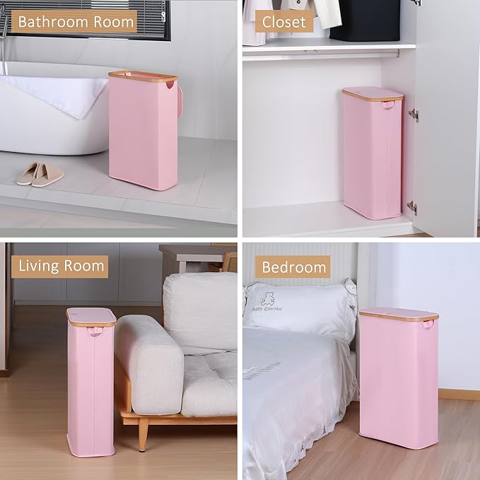 65L Slim Laundry Hamper, Narrow Laundry Basket - Image 7