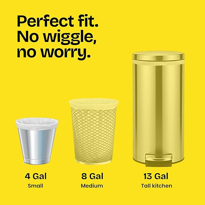 Glad Small Trash Bags 4 Gallon, Lemon Fresh Bleach Garbage Bags, Odor Resistant - Image 4