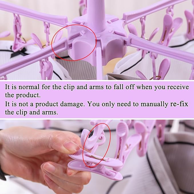 Foldable Drying Rack with 24 Clips - Image 6