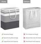 HomeHacks 3-Pack Large Laundry Basket, Waterproof, Freestanding Laundry Hamper - Image 4