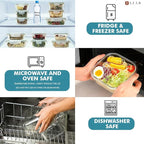 Razab 24 Pc Airtight Glass Food Storage Containers - Image 4