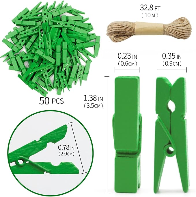 Clothes pins Green - Image 2
