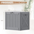 Patiowell 43 Gallon Resin Deck Box, Outdoor Storage Box for Patio Furniture, Deliveries, Pool Supplies,Waterproof and Lockable (Grey) - Image 4