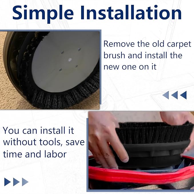 237049 Black Nylon Carpet Brush Replacement - Image 6