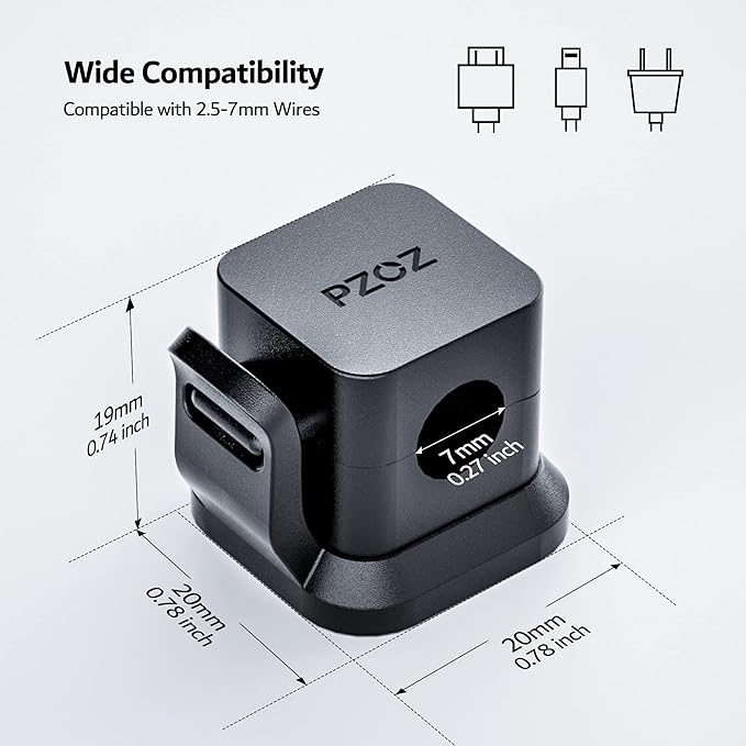 PZOZ 6 Pack Cord Organizer, Adhesive Charger Cable Clips, Wire Holder Keeper - Image 6