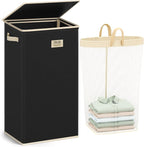 SOLEDI Laundry Hamper with Lid 100L Large & Tall Collapsible Laundry Basket by SOLEDI