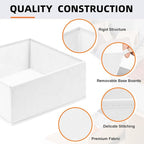 Criusia Drawer Organizer Clothes 6 Pack White- Dresser Organizer Bins - Image 6
