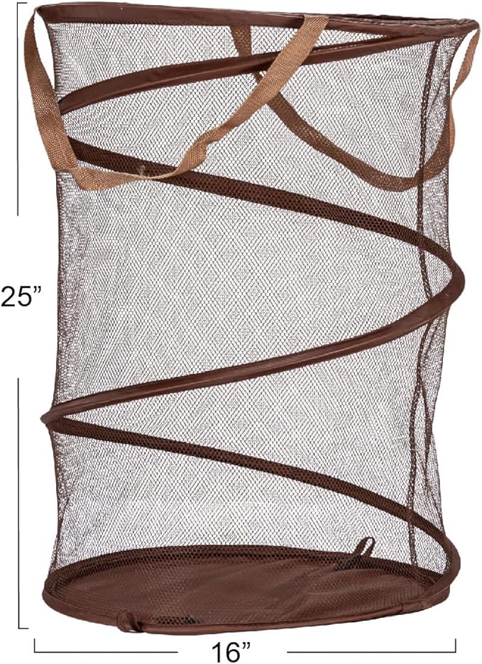 Household Essentials Pop-Up Mesh Laundry Hamper - Image 3