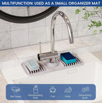 14.6 Inch Silicone Faucet Mat for Kitchen Sink Splash Guard - Image 7