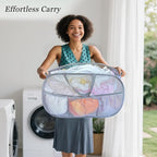 Collapsible Laundry Baskets 2 Pack, Mesh Pop Up Hamper - Image 6