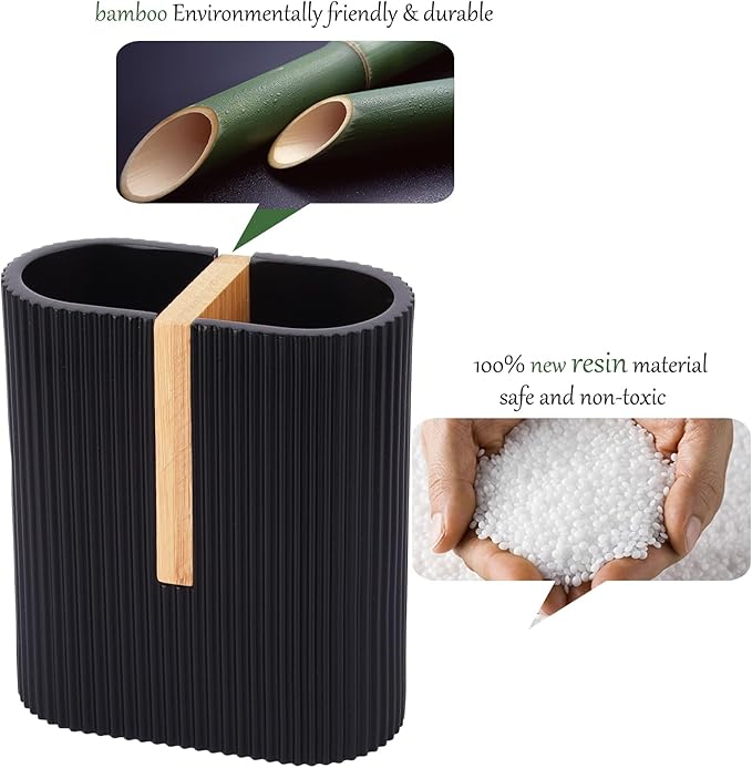 rejomiik Matte Black Toothbrush Holders Electric Toothbrush Holder - Image 4