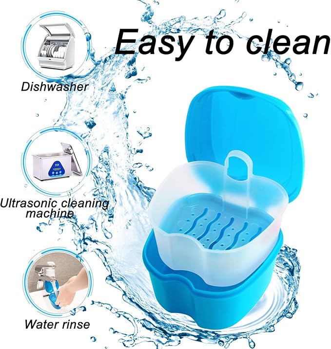 Keedolla Denture Cup Orthodontic Retainer Case, Denture Bath Box Dental - Image 5