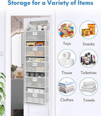 Over The Door Organizer Hanging, 5 Shelf Behind The Doors Storage, Pantry Door - Image 6