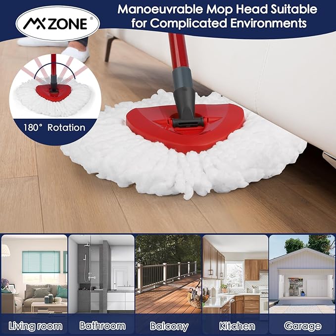 Microfiber Mop Head Refill for Ocedar Spin EasyWring Mop Replacement Head - Image 4