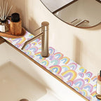 Kitchen Sink Splash Guard 2 PCS 14.7 Inch Sink Faucet Mat Splash Guard - Image 7