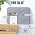 Quick Dry Stone Drying Mat for Kitchen Counter, Water-Absorbent Diatomaceous - Image 6