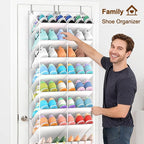 20-30 Pairs Over the Door Shoe Organizer, 10-Tier Door Shoes Rack, Handing - Image 4