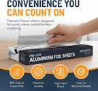Pre-Cut Aluminum Foil Sheets 500 Count - Image 2