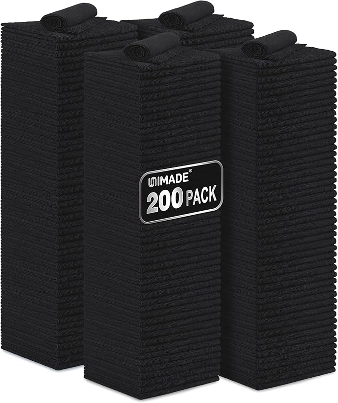 Microfiber Cleaning Cloth, 200 Pack Microfiber Towels by Unimade