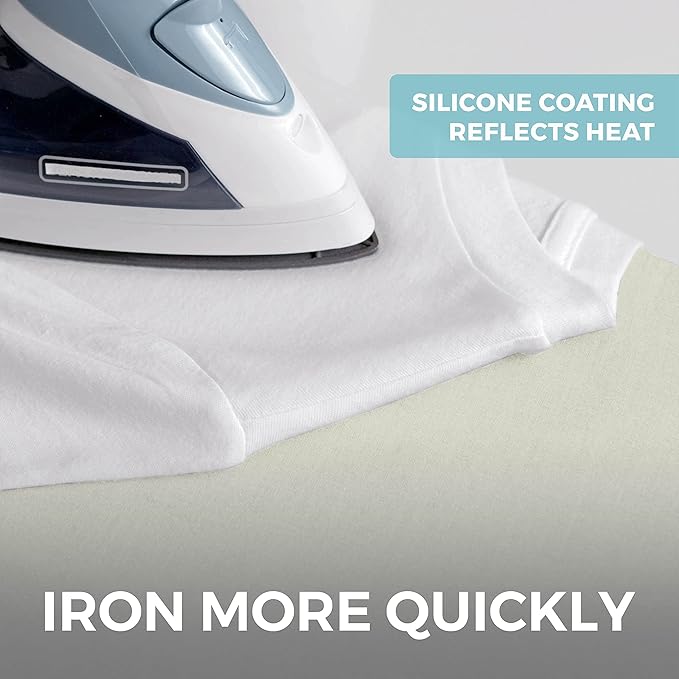 HOME GENIE Ironing Board Cover, Extra Thick Padding, Scorch Resistant Silicone - Image 2