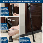 Door Security Bar, Rerishom Door Stoppers Security bar, Heavy Duty Door Lock - Image 6