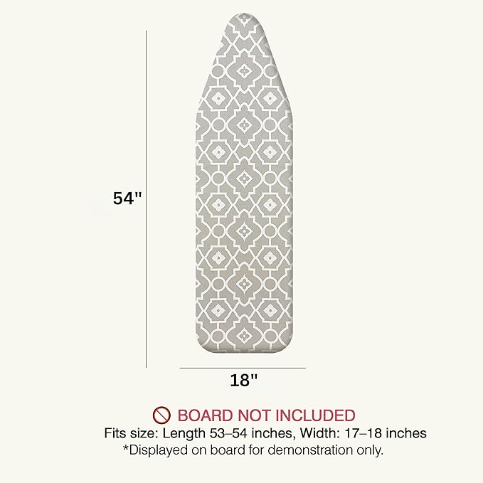 Ironing Board Cover and Pad 18"x54" Extra Thick Natural Cotton Scorch & Stain - Image 4