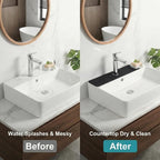 33" Lx5.5 W Long Kitchen Sink Faucet Mat: Customizable Black Splash Guard - Image 7