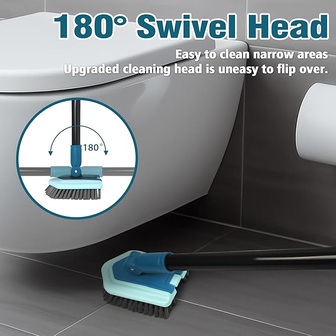 JEHONN Tub Tile Shower Scrubber Brush - Image 4