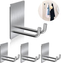 Adhesive Hooks, Stick on Stainless Steel Towel Robe Razor Wall Hooks by AdhesiveHooks